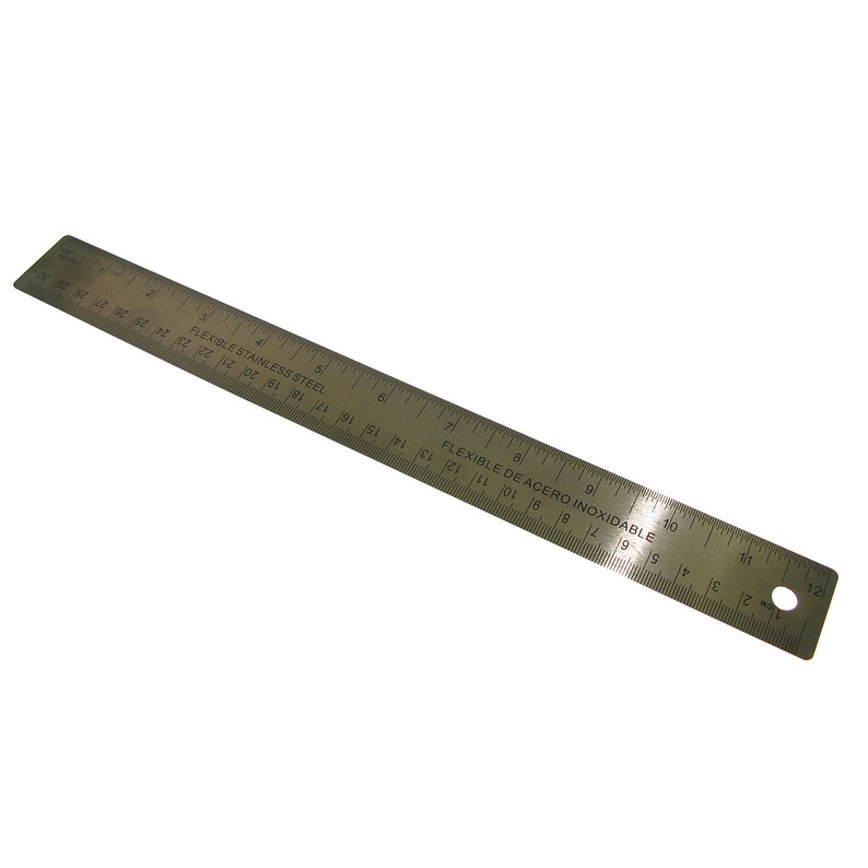 Steel Ruler 12/30cm with Cork Backing image 1