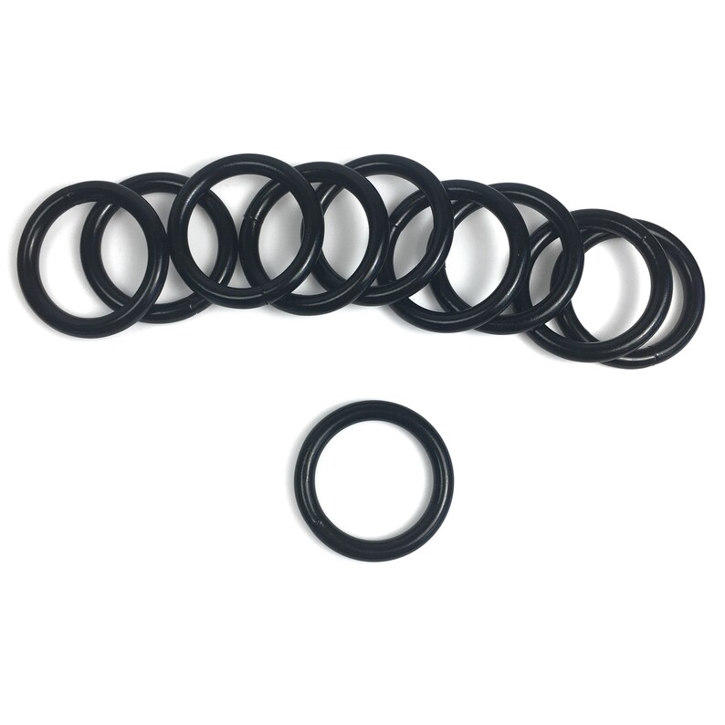 1 Welded ORing Black Plated 4.5mm Thick O Rings Leather Etsy