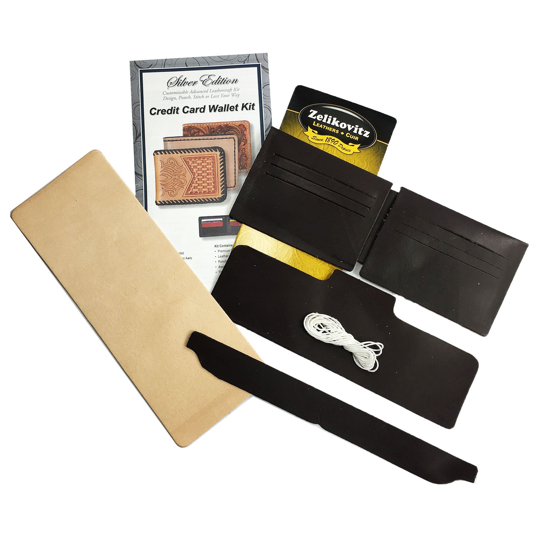 Realeather Silver Edition Credit Card Wallet Kit Leather Craft - Etsy