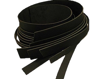 Black Buffalo Leather Strips 8/9 ounce