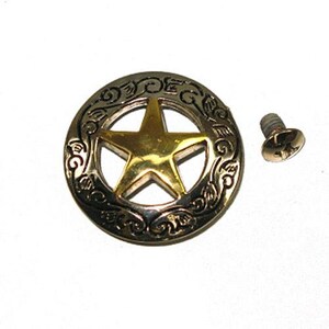 Sterling Concho Star stamped 19mm