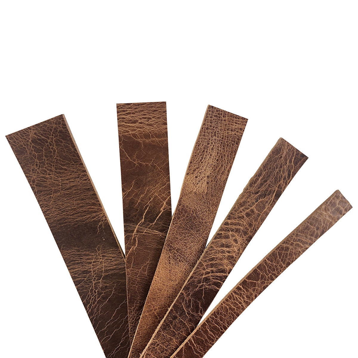 Zelikovitz Buffalo Leather Strips 8/9 Ounce 3/8 inch (9.5 mm) / Brown, Size: 3/8 inch (9.5mm)