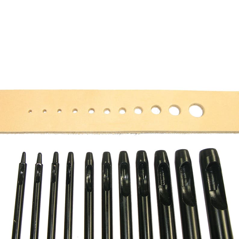 Round Leather Drive Punch Leathercraft Hand Tool 11 Sizes