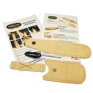 Large Folding Knife Pouch Kit 4106-00 Vegtan Tooling Leather DIY Knife Holder