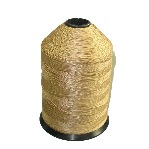 Beige - Premium Bonded Nylon Sewing Thread #207 Tex 210 1lb 2000 yards