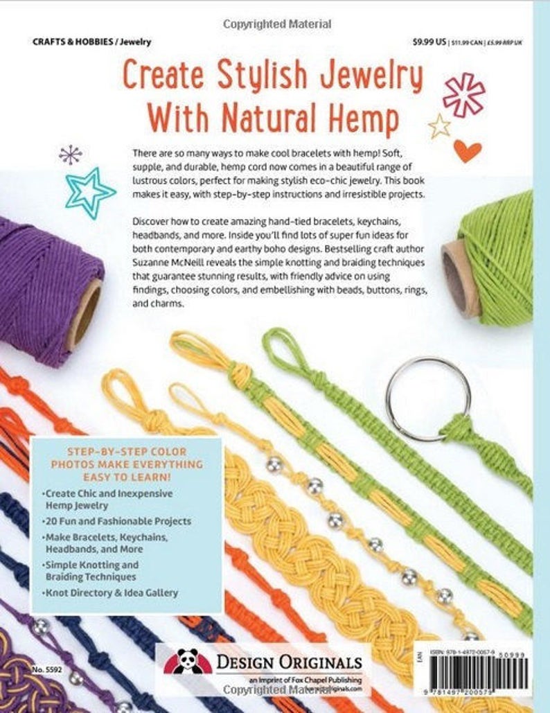 Hemp Bracelets and More: Easy Instructions for More Than 20 | Etsy