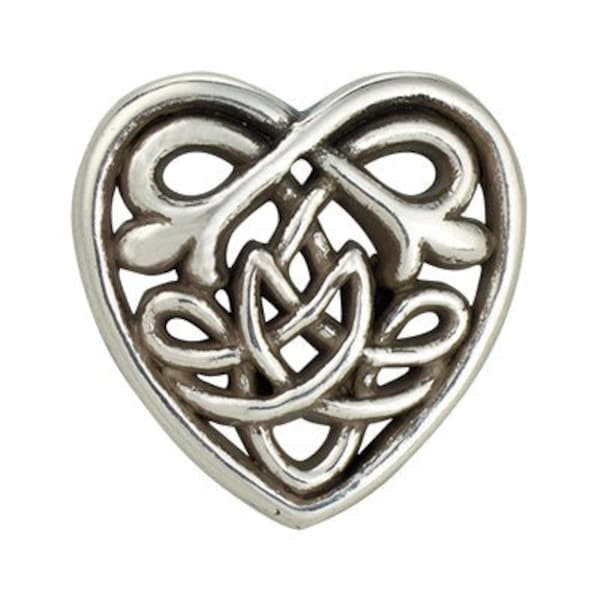 Celtic Screw Back Conchos, 30mm (1-3/16"), AS, Heart