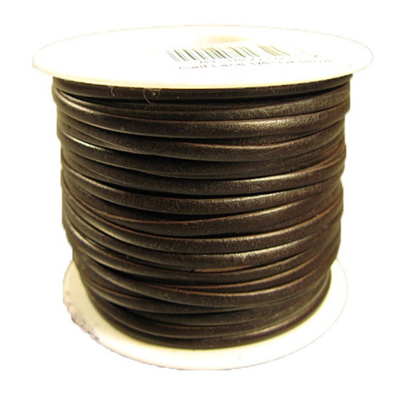 Calf Leather Lace 1//8/" 50 Yards Black