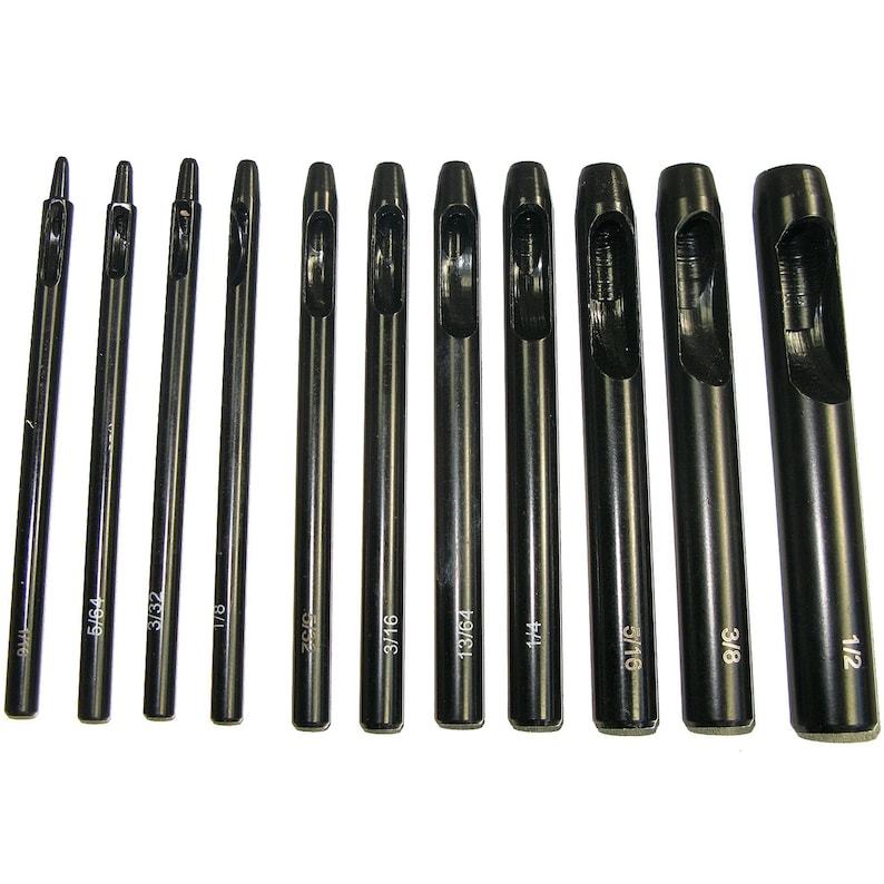 Round Leather Drive Punch Leathercraft Hand Tool 11 Sizes