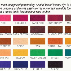 Fiebing's Leather Dye 28 Colors Fiebings Fiebing image 2