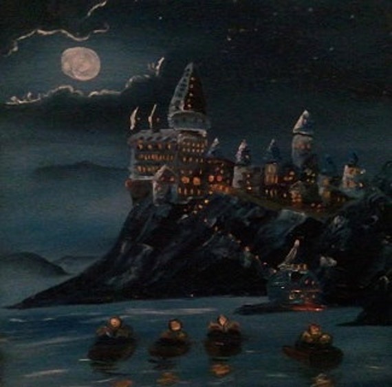 Items similar to hogwarts oil painting - reprinted on rolled canvas on Etsy