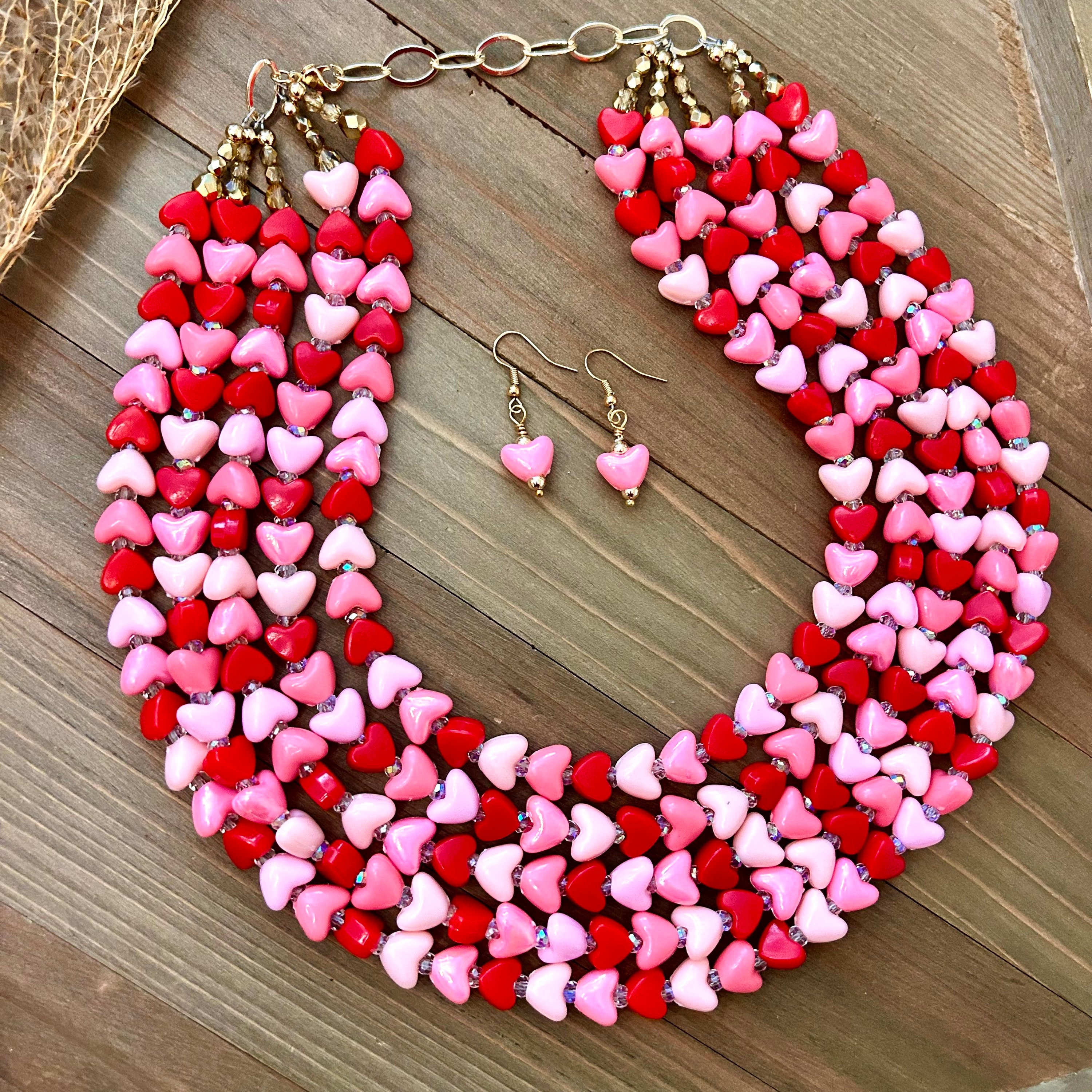 VVV☆PINK RIBBON HEART MIX BEADS NECKLACE il_340x270.4592000467_3xvl.jpg