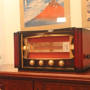 ANTICA RADIO Radio Texas 602 Tuberadio TSF Restored French Vintage Am Radio Art Decò with Bluetooth 5.0 receiver installed: ready to play!