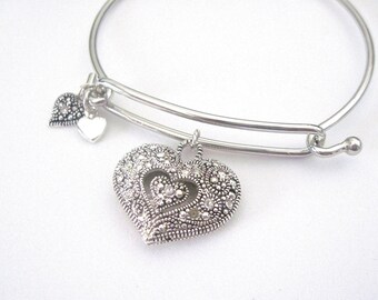 Heart Cuff Bracelet.  " Showing you my love "