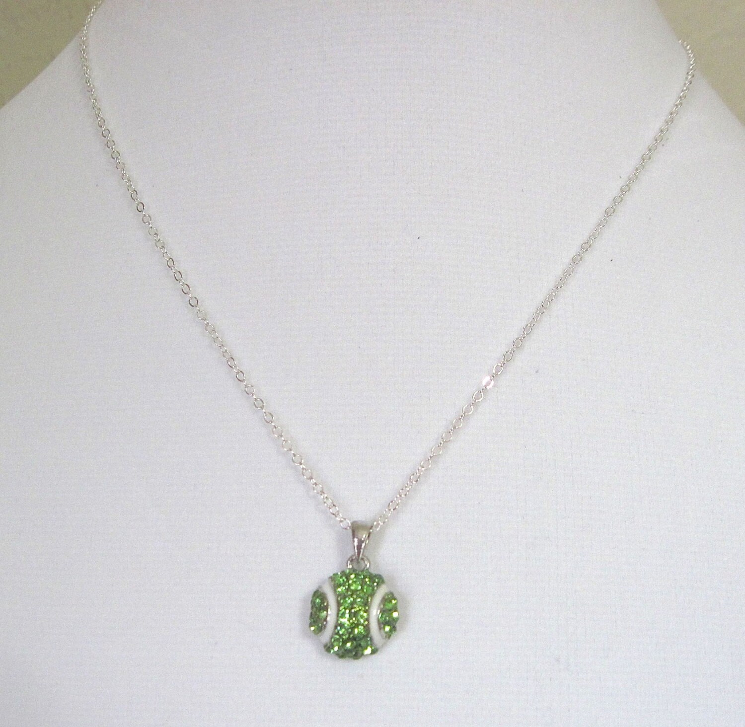 Tennis Ball Necklace I Love This Game Etsy