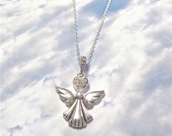 Angel Necklace " Keep me safe day and night "