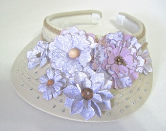 Visera floral "Flores de jardín de lavanda"