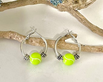 Tennis hoop earrings