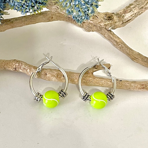 Tennis hoop earrings