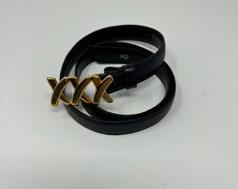 Jill Stuart Brown Croc Leather Belt - Size Large - Etsy display picture 3