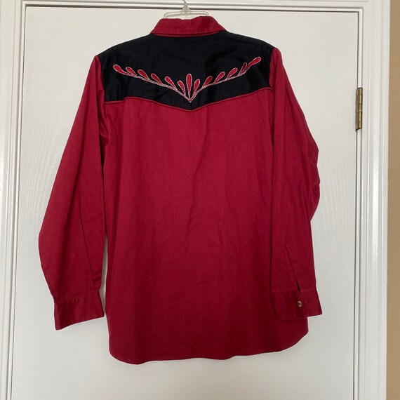gordon & james western embroidered shirt - size m… - image 4