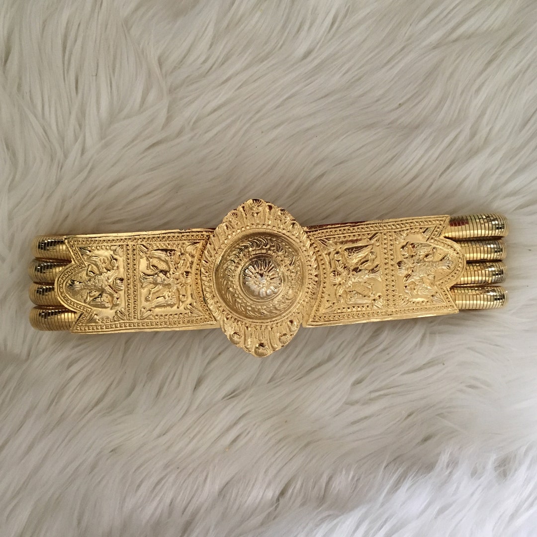 Judith Leiber Stretch Medallion Belt - Size Small / Medium 