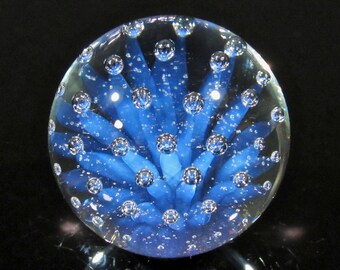 23mm (0.92 inch) Hazy Lavender Airtrap Implosion Marble - Handmade Borosilicate Art Glass