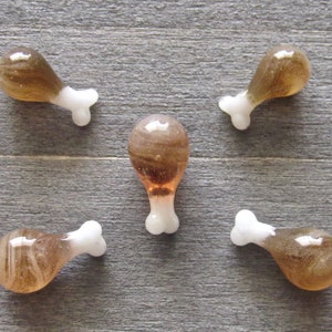 Turkey Leg Terp Pearls - Handmade Borosilicate Art Glass