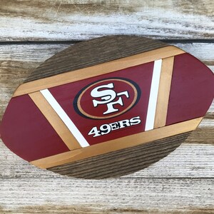 San Francisco 49ers Reclaimed Wood Football Sign
