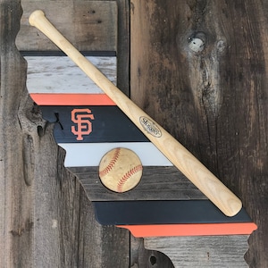 San Francisco Giants Reclaimed Wood California State
