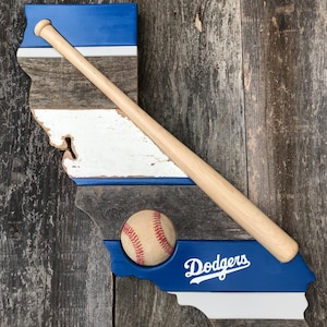 Los Angeles Dodgers Reclaimed wood California State