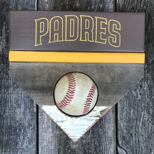 San Diego Padres Reclaimed Wood Home Plate Wall Art