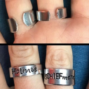 Support and Carry, Metal Stamped Rings, League, Gamer Gift, Couples rings, BFF rings, Best friend gift, Gamer Gifts, Gamer couples rings image 7