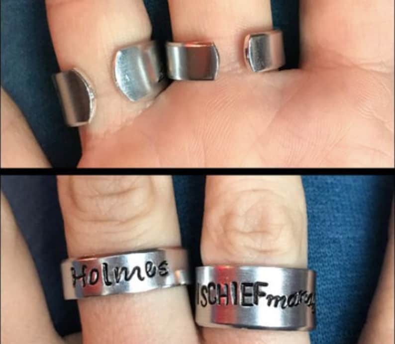 Support and Carry, Metal Stamped Rings, League, Gamer Gift, Couples rings, BFF rings, Best friend gift, Gamer Gifts, Gamer couples rings image 7
