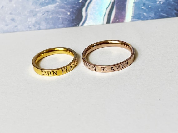 Twin flame wedding best sale rings