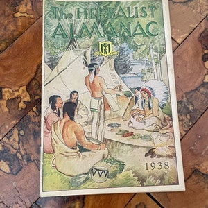 Antique 1938, The Herbalist Almanac, Antico opuscolo di erbe, effimero a base di erbe
