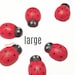 Set large wooden ladybug magnets (handmade large ladybugs fridge magnet animal magnet insect magnets Neodymium N52 nursery room cute magnet)
