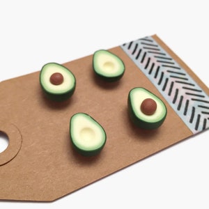 Avocado magnet set SECONDS SALE magnets, avocado fridge magnets, handmade polymer clay avocados, handmade food magnets, cute magnets image 1