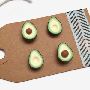 Avocado magnet set SECONDS SALE magnets, avocado fridge magnets, handmade polymer clay avocados, handmade food magnets, cute magnets image 2