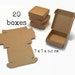 20 KRAFT paper BOX 7x7x2.2 cm (mini large big gift box merchandise box packing box men boxes wedding gift wrapping jewelry pendant supply 7)
