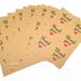 60 THANK YOU stickers (kraft stickers, thank you label, brown thank you stickers, stickers red heart, wedding favor, paper stickers, thanks)