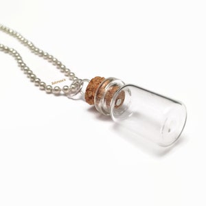 Empty vial necklace bottle necklace, glass jar necklace, blood vial necklace, empty jar necklace, empty glass vial necklace, diy necklace image 4