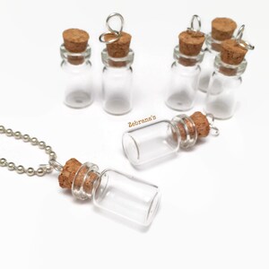 Empty vial necklace bottle necklace, glass jar necklace, blood vial necklace, empty jar necklace, empty glass vial necklace, diy necklace image 5