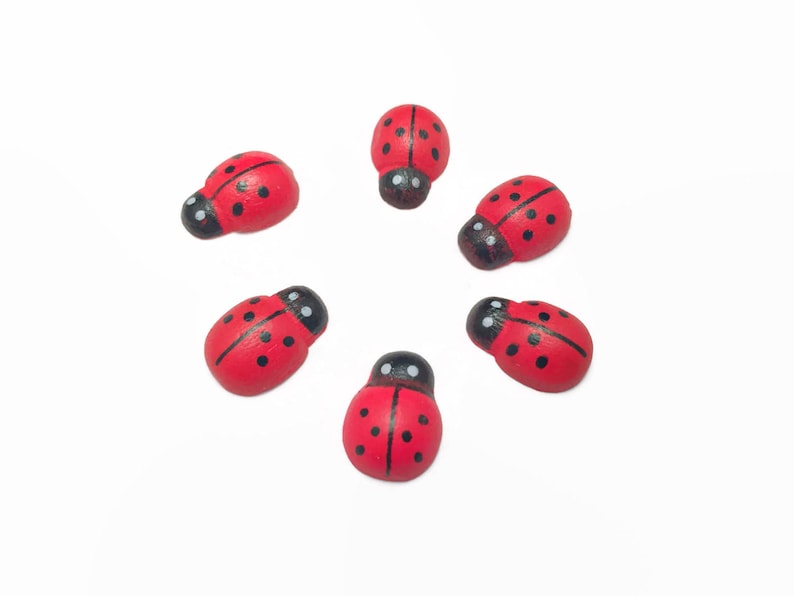 Set Wooden Ladybug handmade Little Ladybugs Fridge Etsy