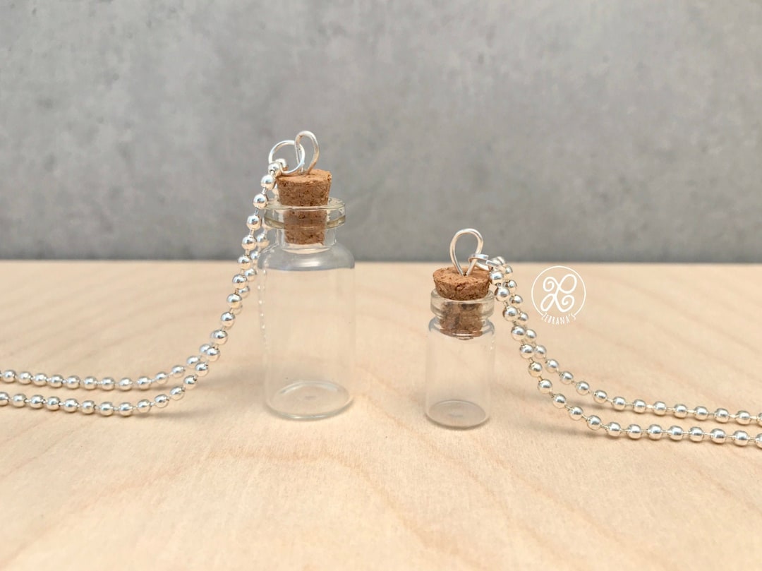 Blood Vial Necklace Set of TWO empty Vial Necklace Empty Etsy