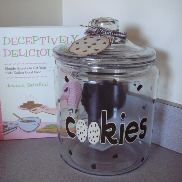 Cookie Jar, Chocolate Chip Cookies, Housewares, Kitchen Decor, Wedding Gift, Housewarming Gift