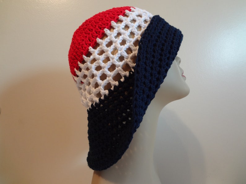Wide Brim - Fun Summer Hat Boho Hippie- Cotton Handmade Sun Hat Big Floppy Brim