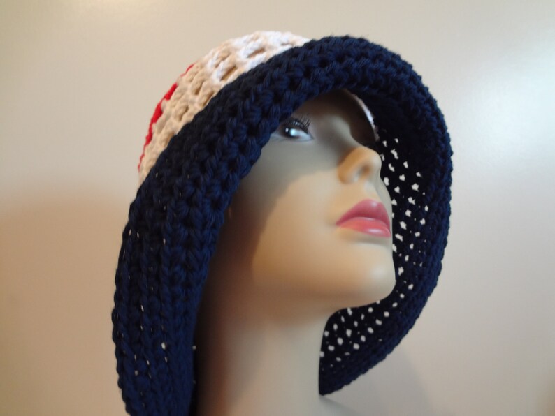 Wide Brim - Fun Summer Hat Boho Hippie- Cotton Handmade Sun Hat Big Floppy Brim