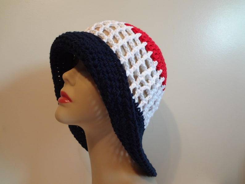 Wide Brim - Fun Summer Hat Boho Hippie- Cotton Handmade Sun Hat Big Floppy Brim