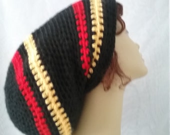 Rasta Hat - Tam  - Dread Hat - Handmade Crochet - Fast Shipping - Ready To Ship